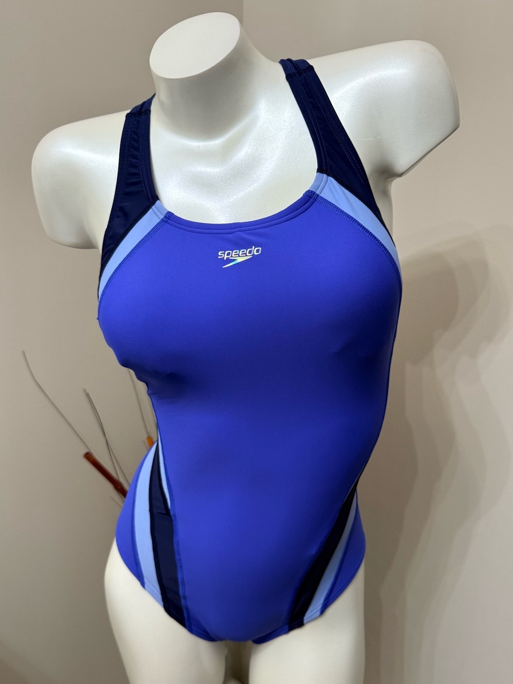 Speedo Quantum Fusion Splice One Piece SwimSuit Sz 8 Racerback with HydroBra